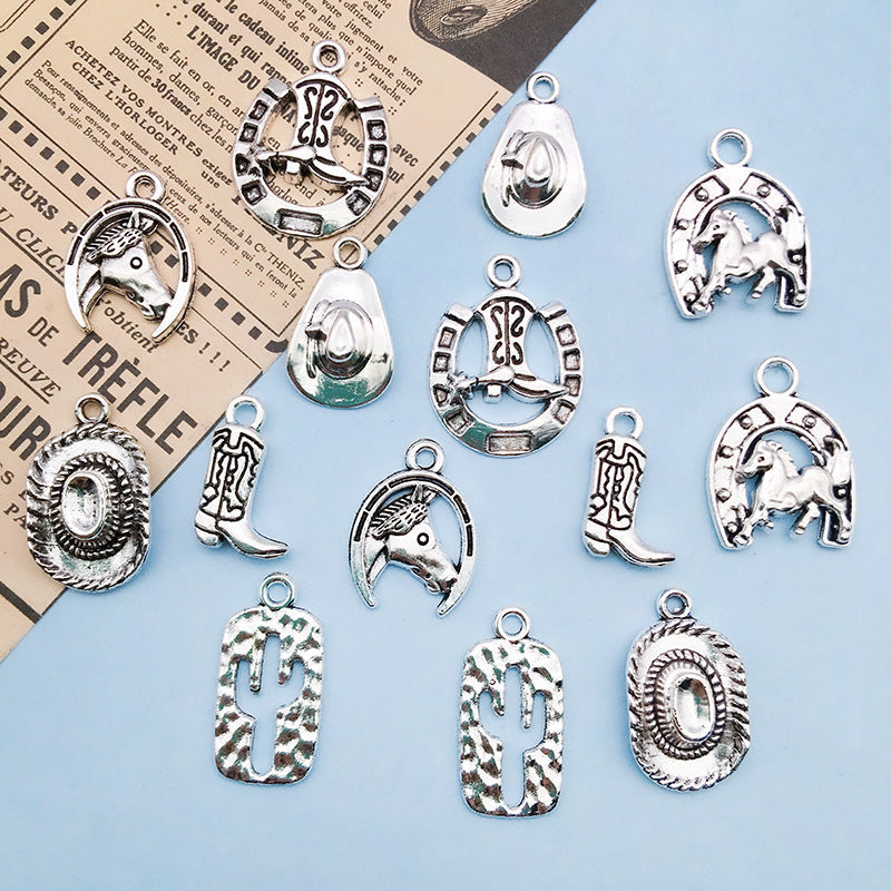 Denim Series Silver Alloy Pendant