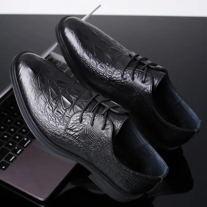 Heightened Breathable Leather Formal Shoes