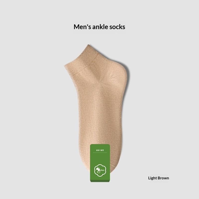 Men's Pure Cotton Odor-Resistant Sweat-Absorbent Mid-Calf Socks For Summer