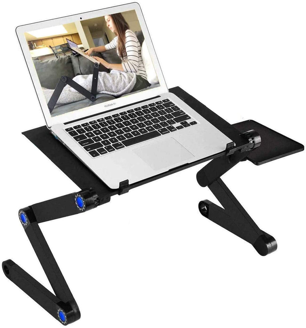RAINBEAN Adjustable Laptop Stand with Cooling Fans and Mouse Pad