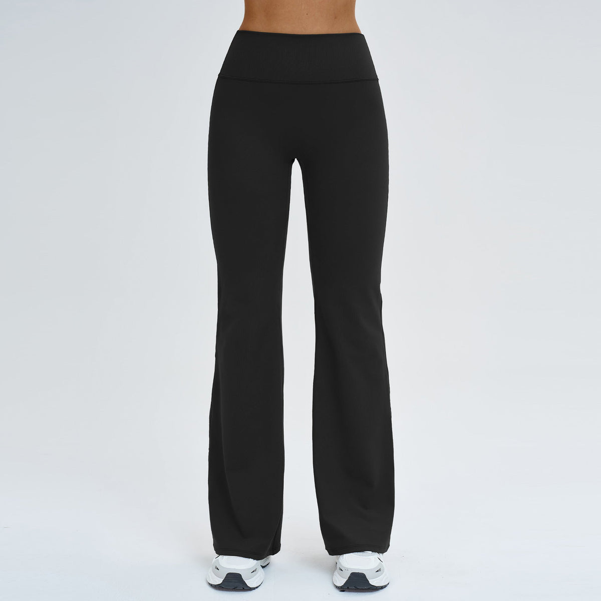 High-waisted Flared Pants With A Slightly Tapered Leg For A Slimming, Sporty Look For Women