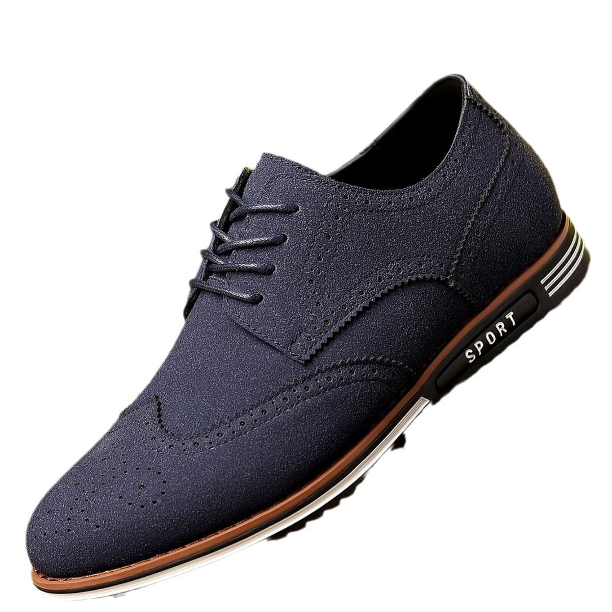 New Men's Casual Matte Low-top Suede Leather Shoes