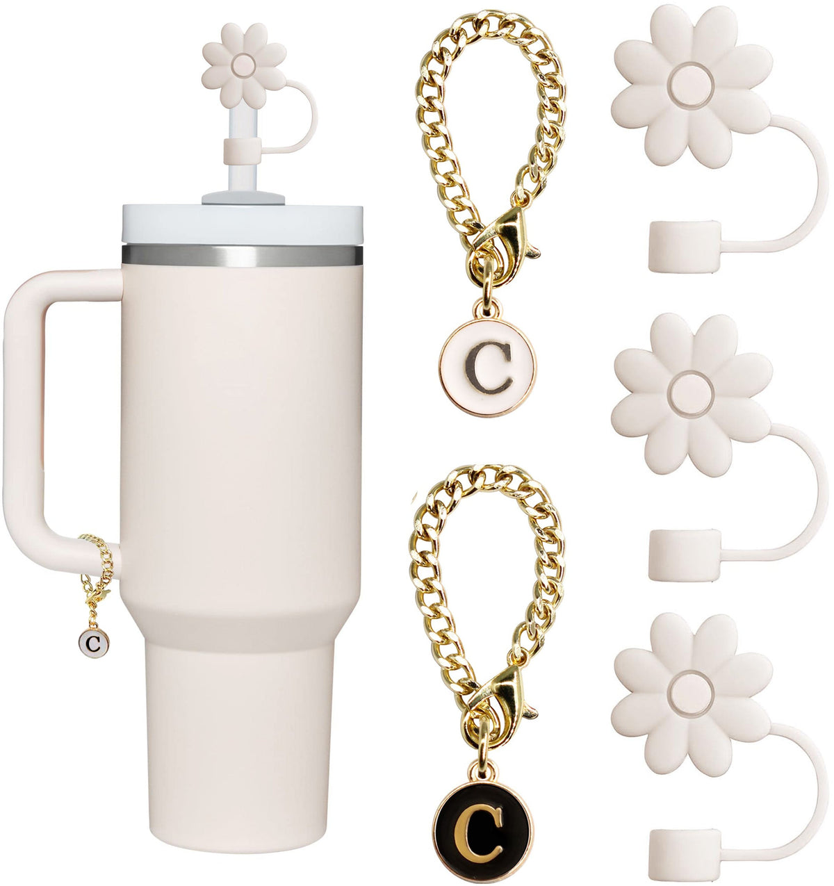 Tumbler Letter Handle Charms - 5PCS