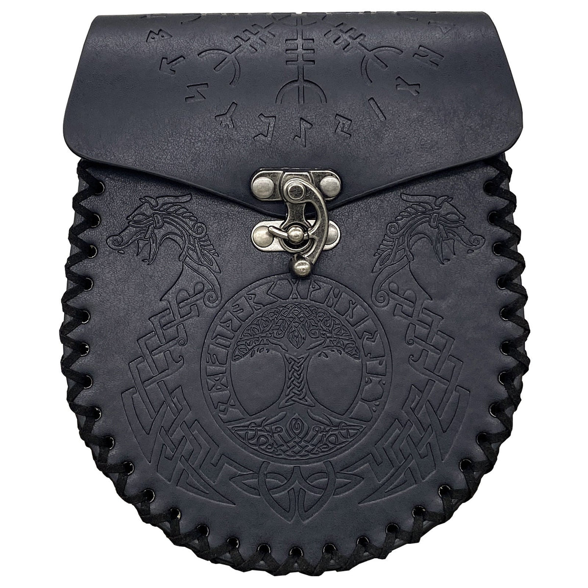 Vintage Viking Coin Purse: Medieval Belt Bag Style