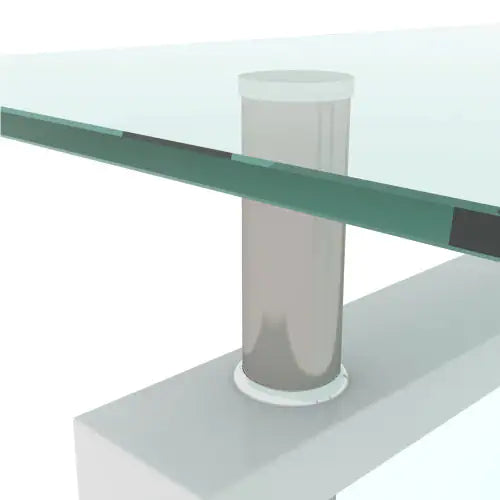 Style Loft Collection Elegant Glass Coffee Table