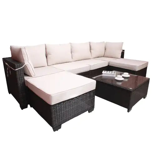 Style Loft Collection 7 Piece All-Weather Outdoor Garden Patio Furniture