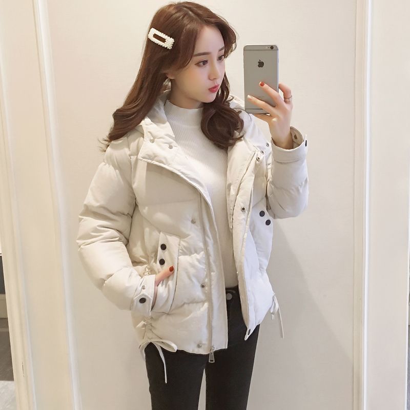 Long Sleeve Mid-Length Pocket Zip Cotton Jacket