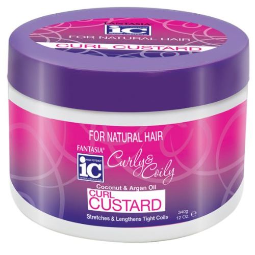 Fantasia IC Curly & Coily Coconut & Argan Oil Curl Custard 12 oz