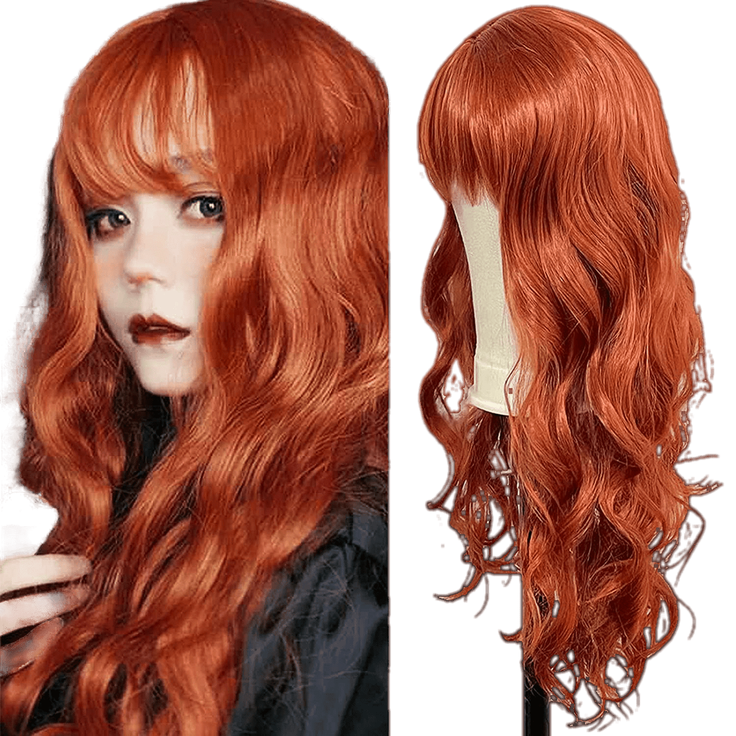 Fashion wigs straight with bangs