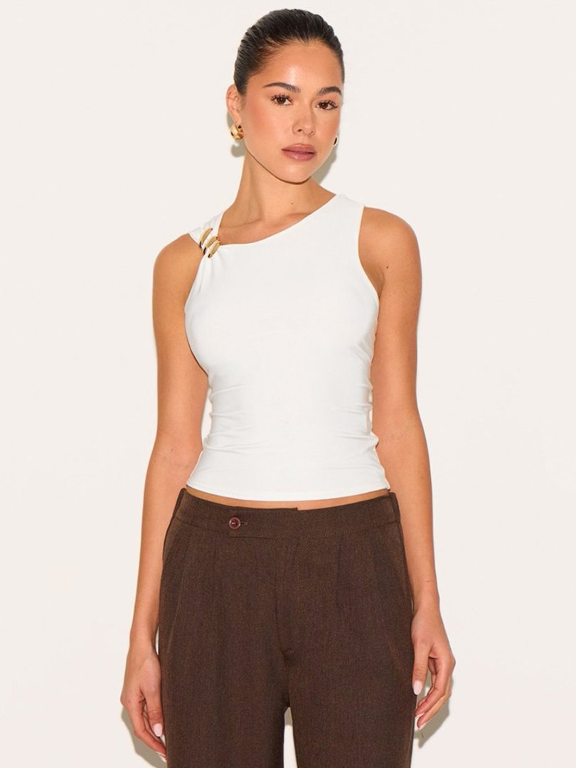 Women's Solid Color Off The Shoulder Slim Fit Versatile Top