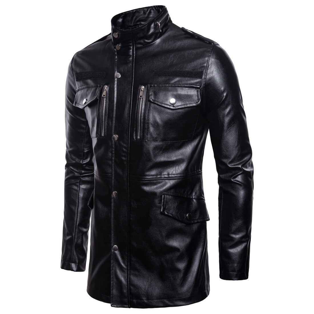 Men's Fashion Long Jacket with Four Pockets (B036)