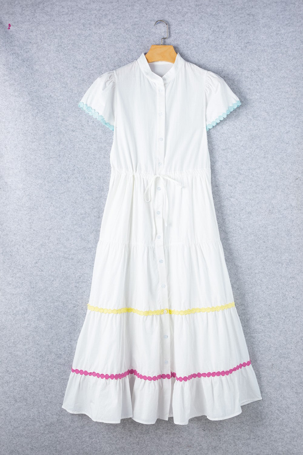 Back-to-School Crisp Button-Up Mini Dress