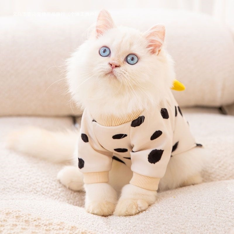 Cute Kitty Pet Clothes Anti-lint