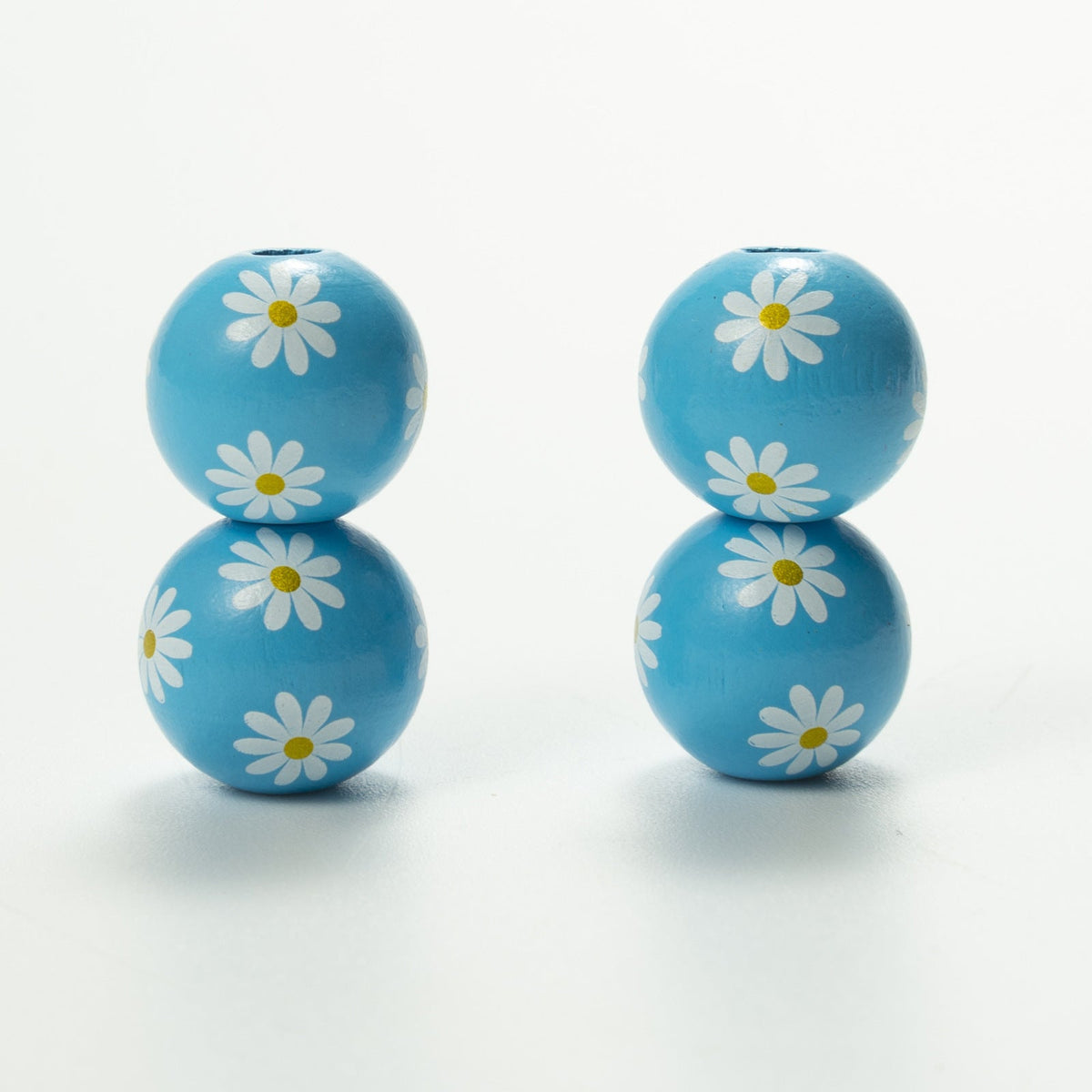 Daisy Wood Bead Necklace