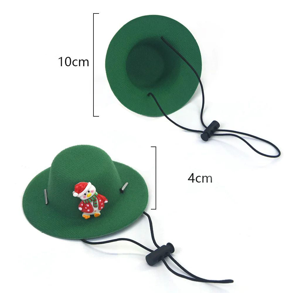 Pet Christmas Hat Felt Cloth Soft Cute Decorate Cosplay Dog Clothing Accessories Cat Festival Grooming Hat Supplies New Year