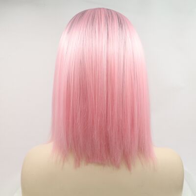 Synthetic Lace Front Mid-length Straight Wig, 12"