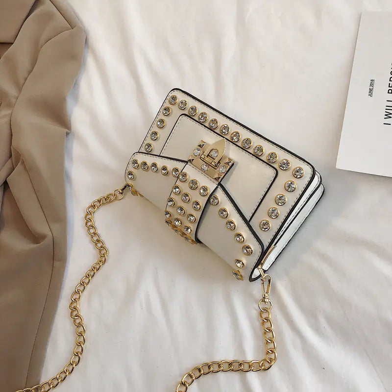 Style Loft Collection Zeeky Rhinestone Chain Shoulder Bag