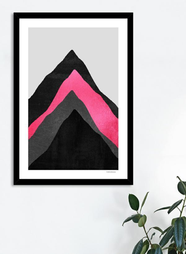 Four Mountains Pink Frame | Home Decor | Kitchen + Metal