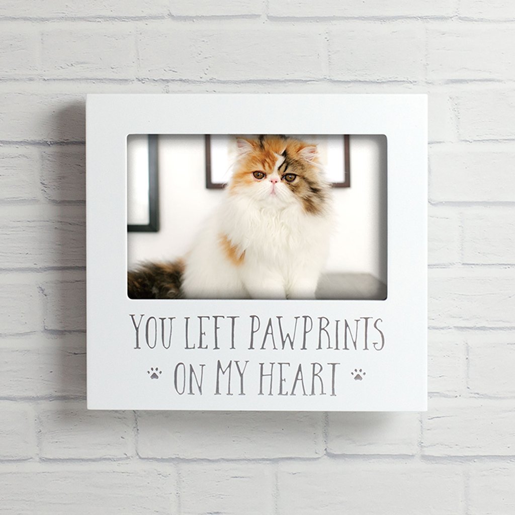 You Left Pawprints On My Heart Dog Memorial Frame | Home Decor | Kitchen + Metal