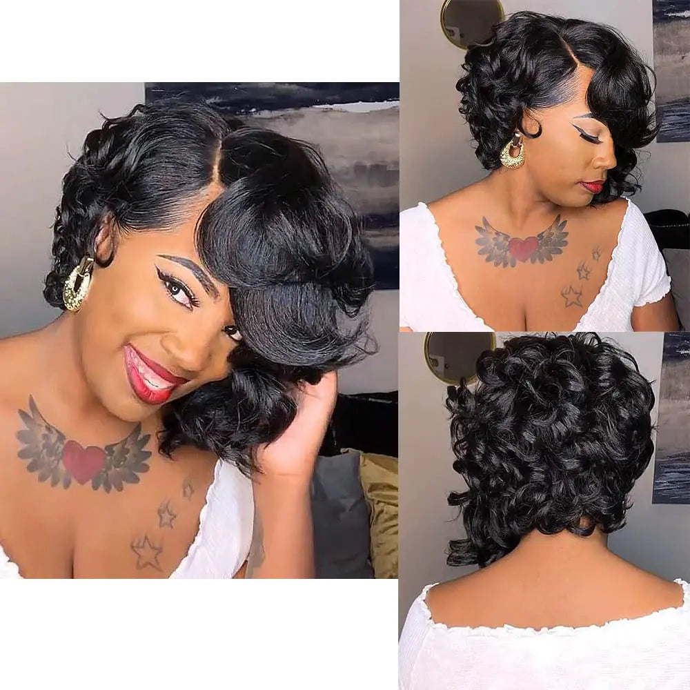 Style Loft Collection Short Curly Bob Wig Bob Wig