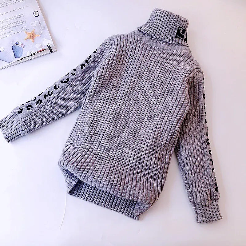 Style Loft Collection BabyStyle Cuvette Cashmere and Velvet Leopard Sweater