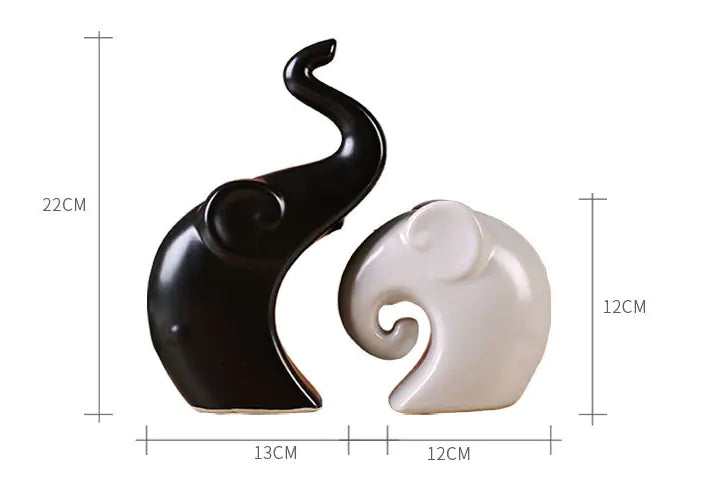 Style Loft Collection Artistic Treasures Ceramic Elephants
