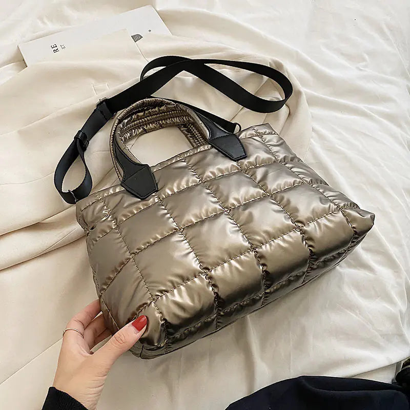 Style Loft Collection Plaid Stitching Shoulder Bag