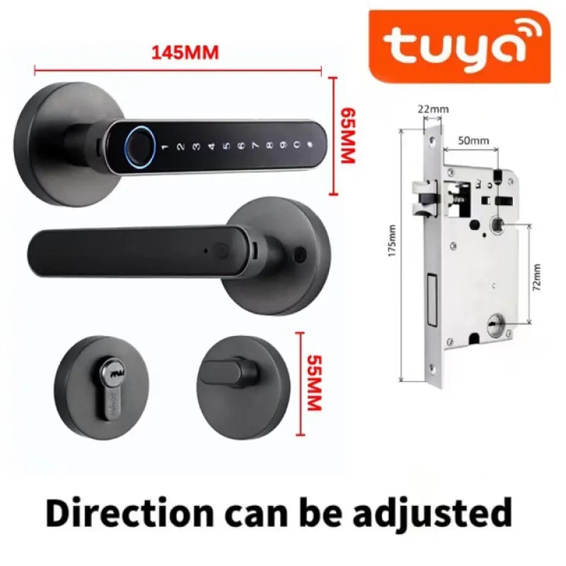 Style Loft Collection CyberSecure Smart Wifi, Bluetooth, and Fingerprint Door Lock