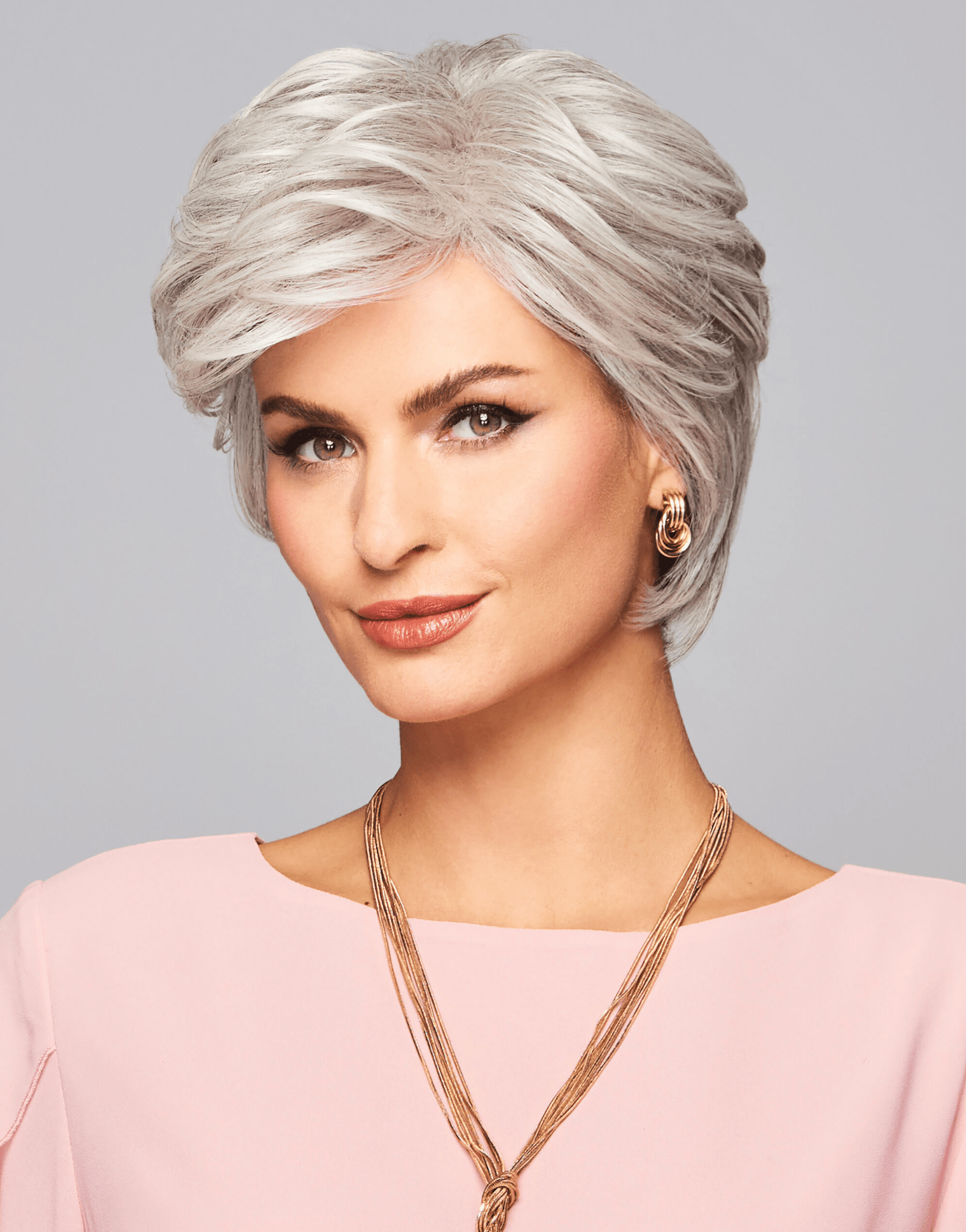 Gabor Enthusiastic Wig Cap, Short Shag with Layers and Volume by Hairuwear, Light Blonde