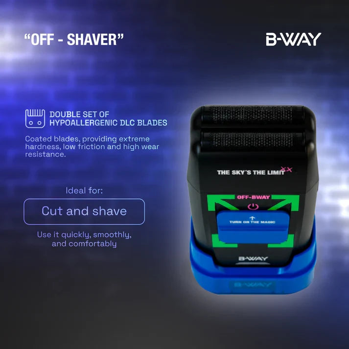 B‑WAY B10K Clipper & OFF Black Shaver – 2‑Piece Barber Set