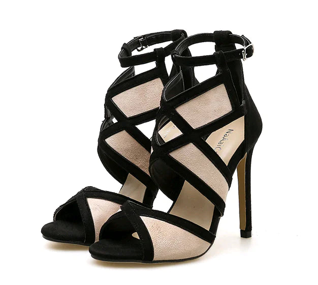 Style Loft Collection Colorful Suede Peep-Toe High Heels