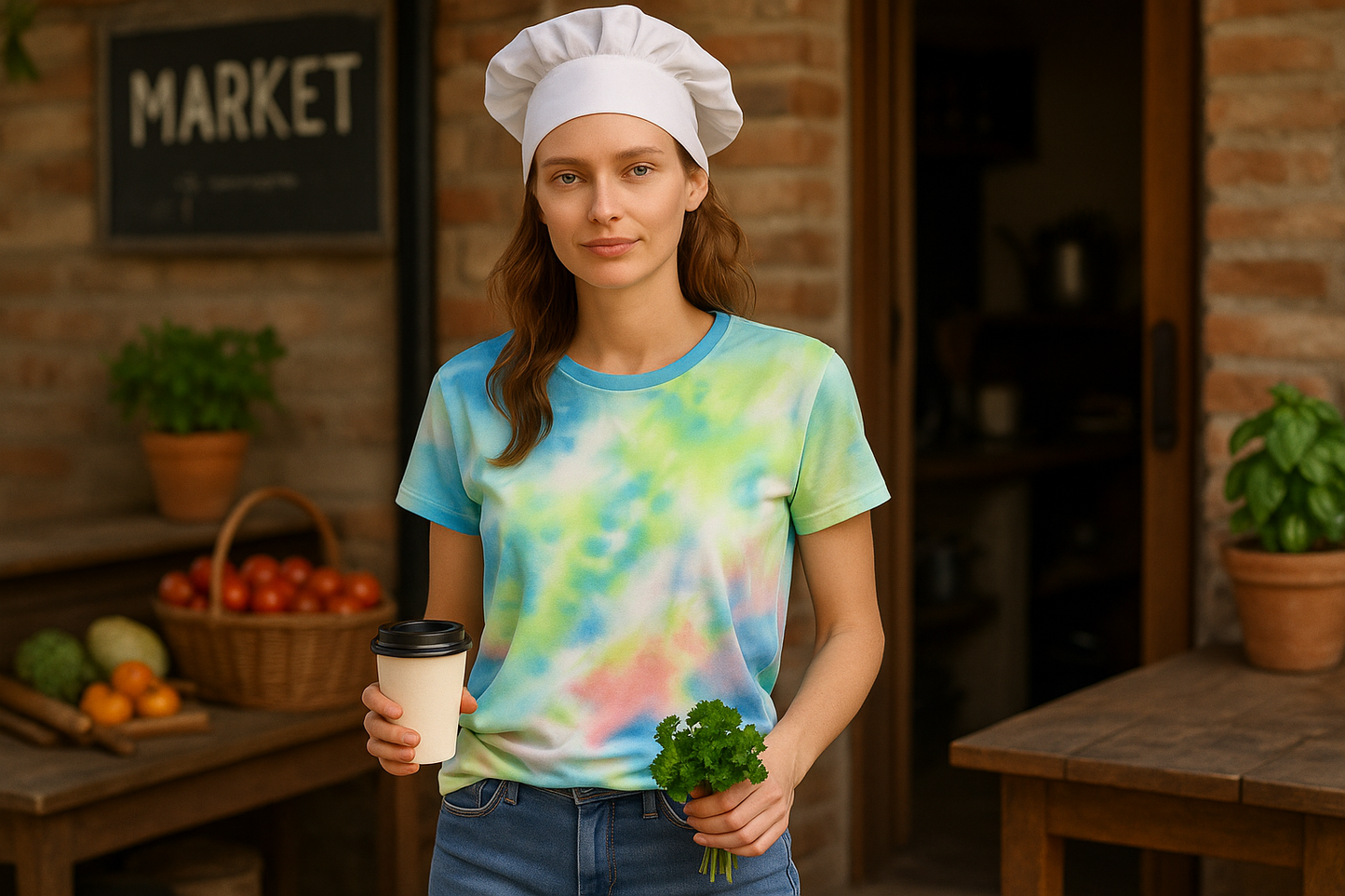 Tie-Dye Twist Front Short Sleeve Top | Apparel | Kitchen + Metal
