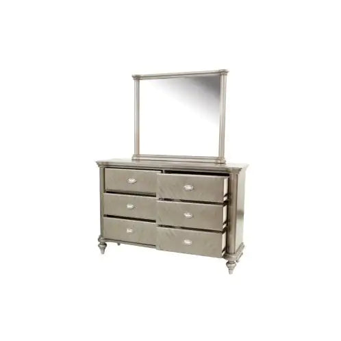 Style Loft Collection Antique Champagne Dresser and Mirror