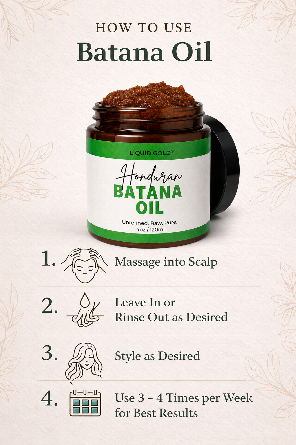 Authentic Raw Batana Oil – Imported From Honduras