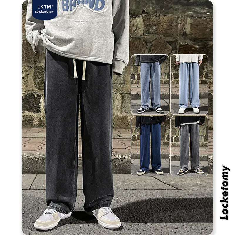 Style Loft Collection Like It Or Love It Loose Fit Denim Wide-Leg Pants