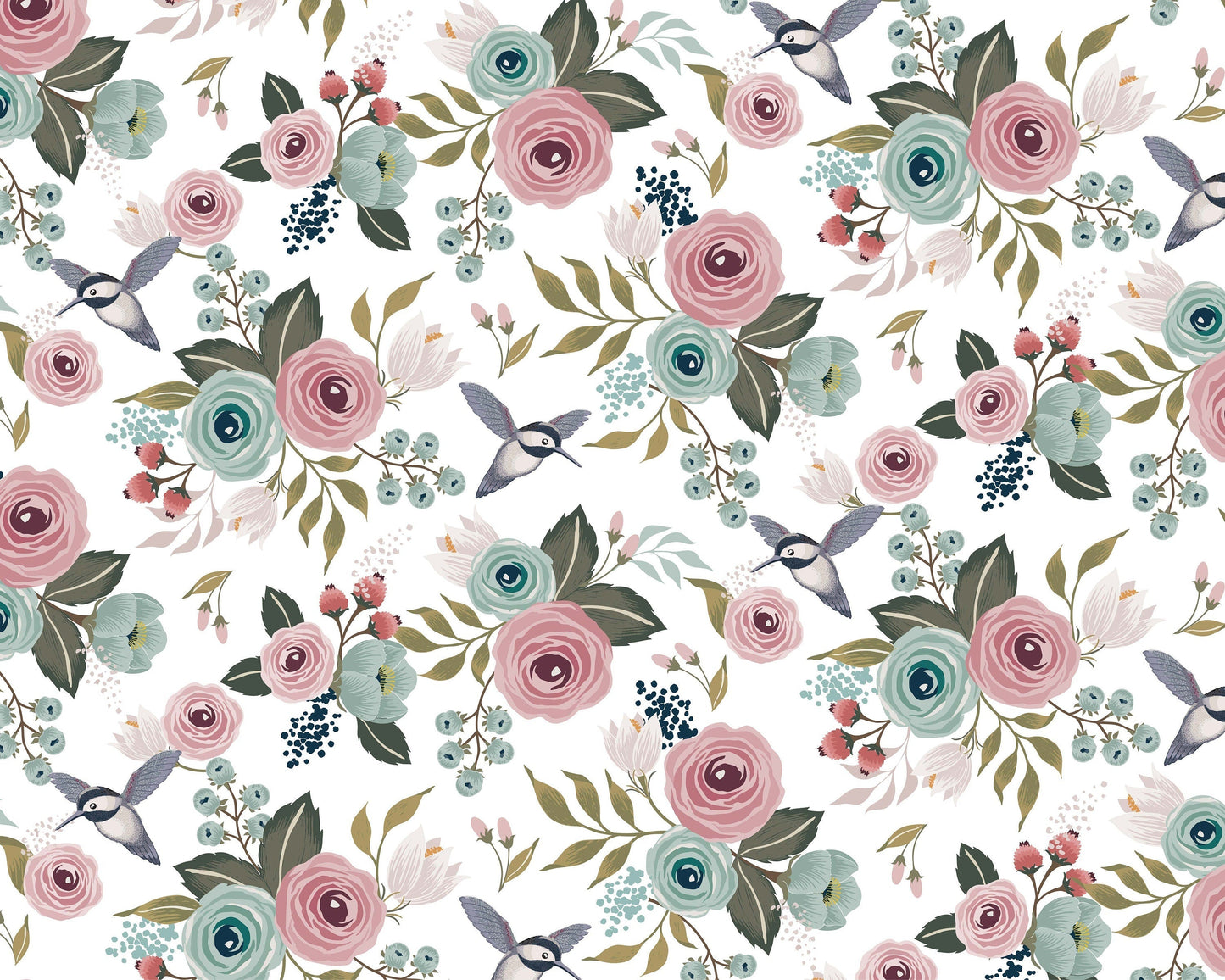 Blue Peony Wallpaper | Kitchen + Metal