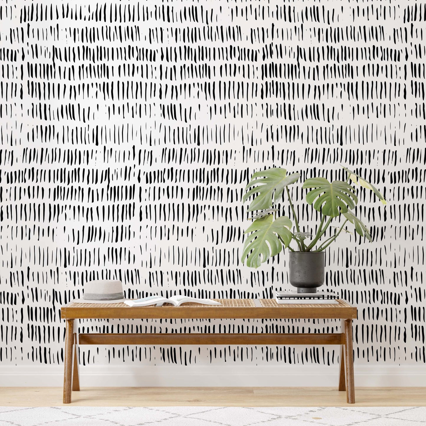 Brush strokes wallpaper | Kitchen + Metal