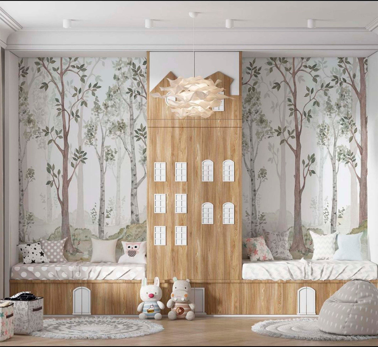 Woodland Wallpaper | Kitchen + Metal