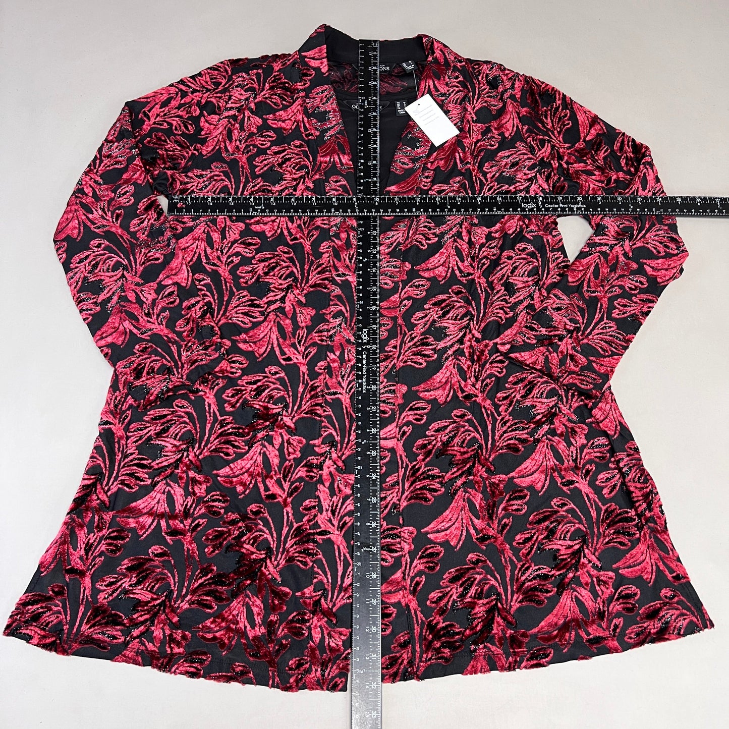 SUSAN GRAVER Knit Cardigan & Tank Set Women's Sz M Red / Black A384258E97551 (New)