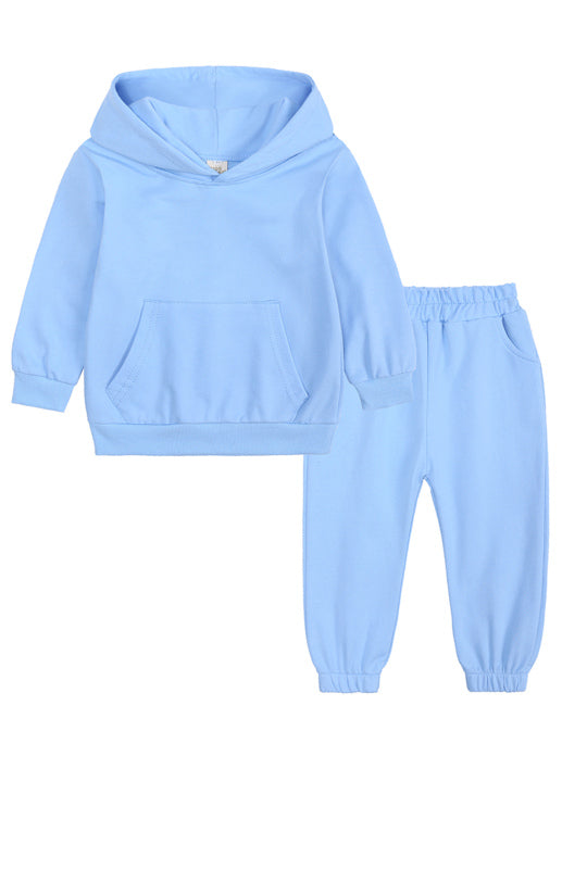 Kids Cotton Hooded Sweatshirt Tracksuit Set - Warm Winter Outfit