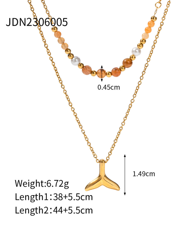 Modern summer beach style fashion ocean starfish shell necklace