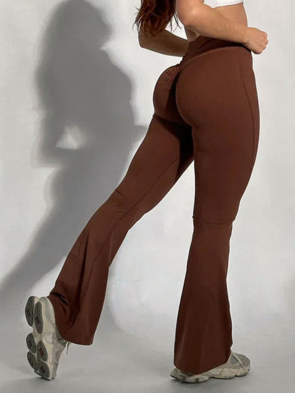 Women's High-Waist Flare Yoga Leggings - Butt Lift & Tummy Control