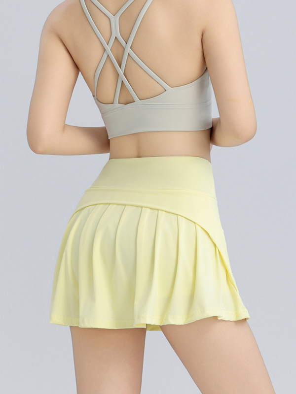 Women's Anti-Exposure High Waist Hip Lifting Sports Tennis Skirt