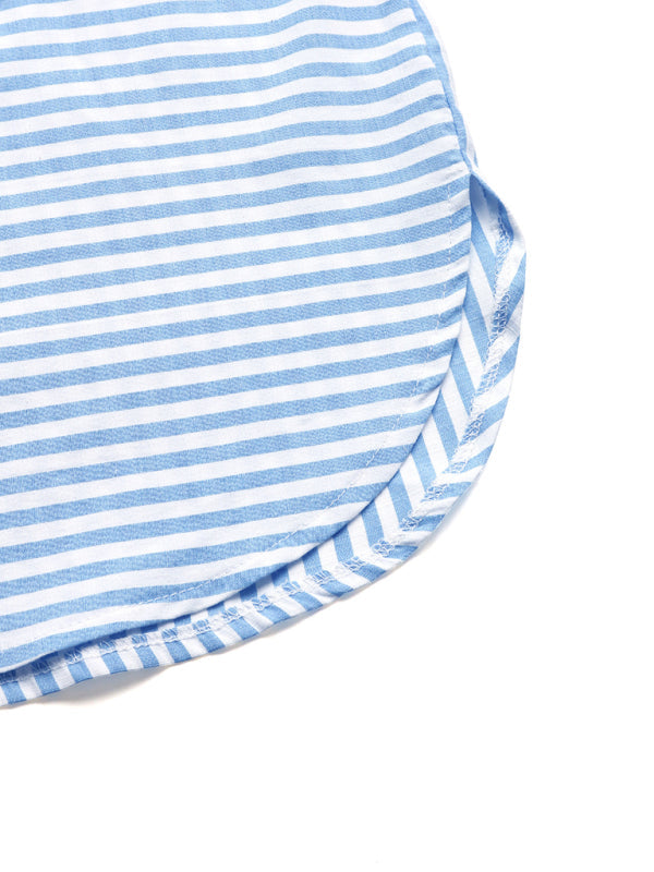 Women's Striped Casual Shirt - Polyester Viscose Blend Top