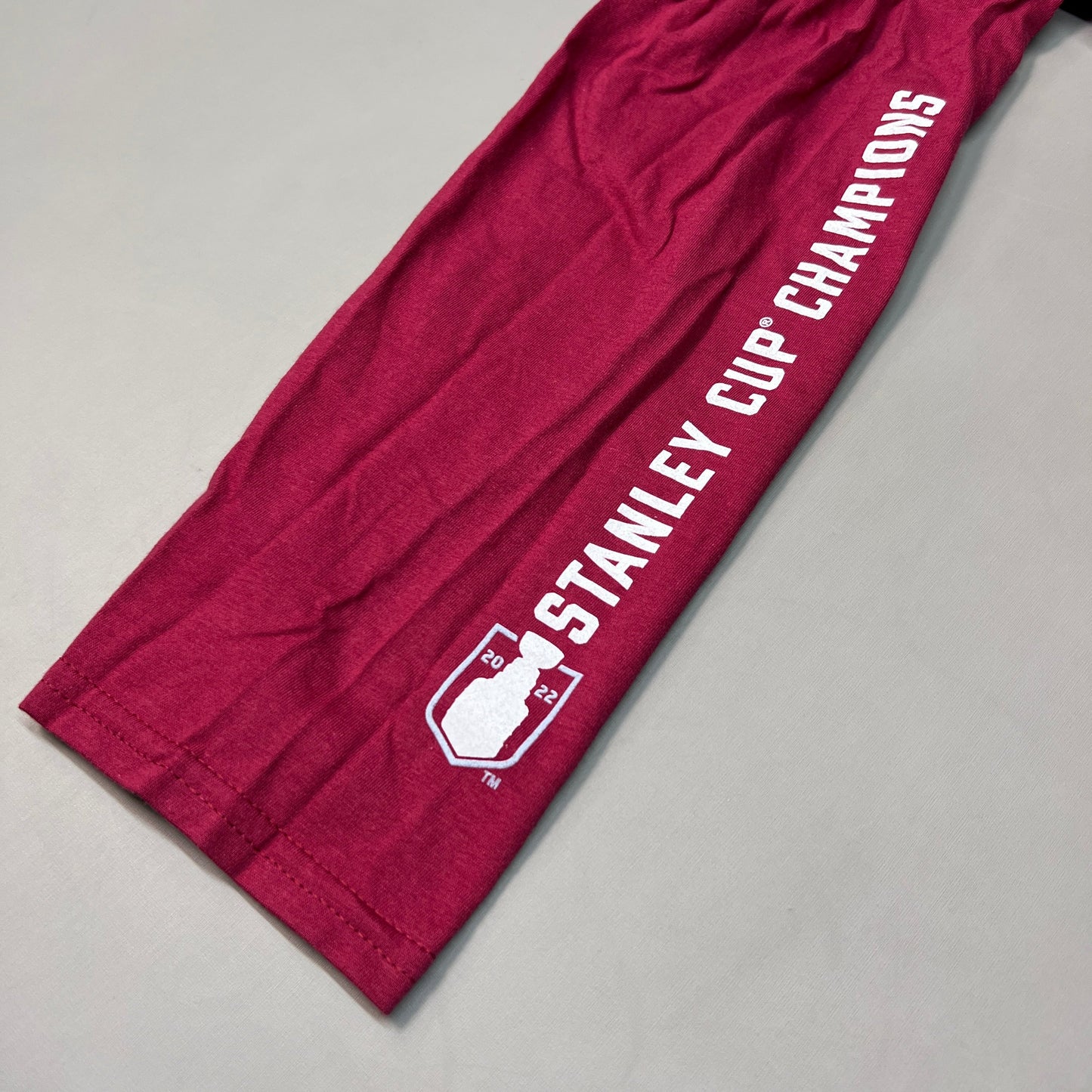 FANATICS 2022 Stanley Cup Champions Colorado Avalanche Long Sleeve T-shirt Sz S Burgundy 058N SC Champs (New)