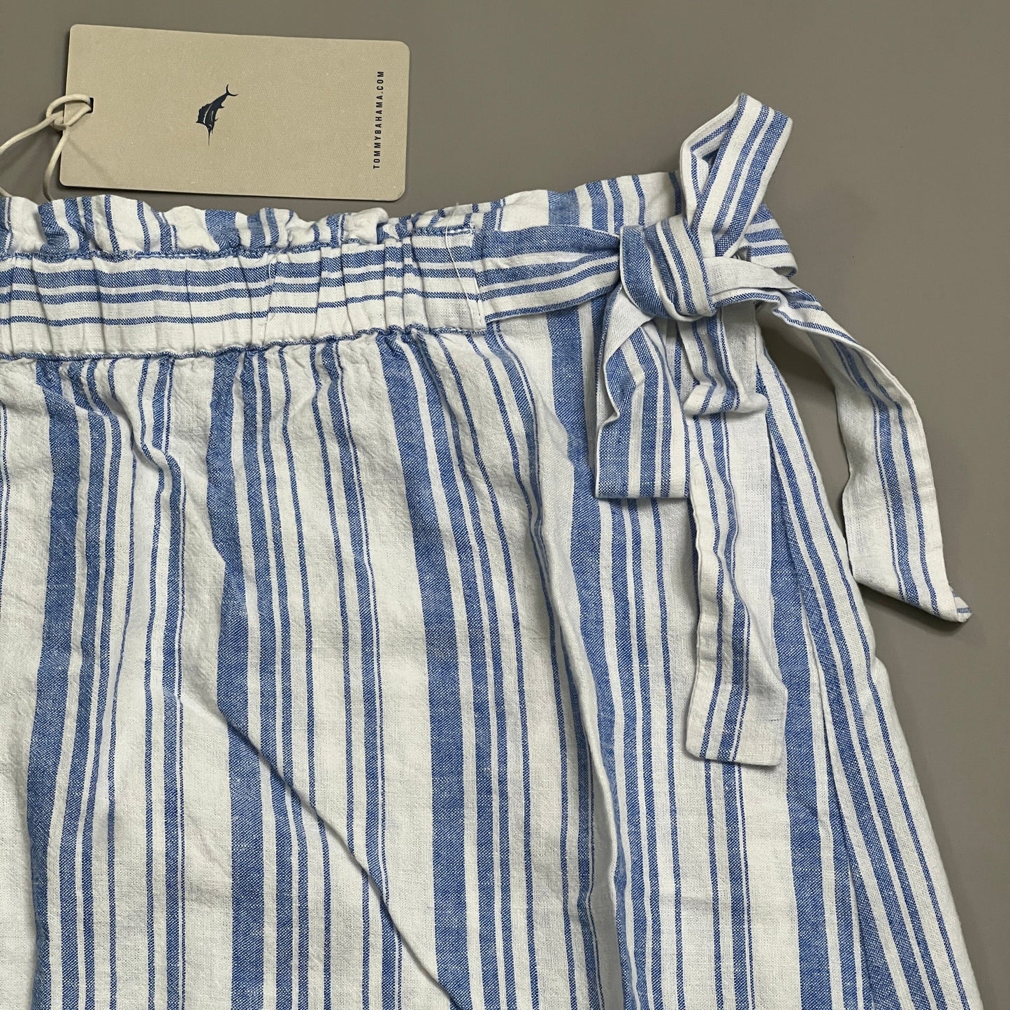 TOMMY BAHAMA Women's Shell Yea Stripe Midi Skirt Turkish Sea Size XS (New)