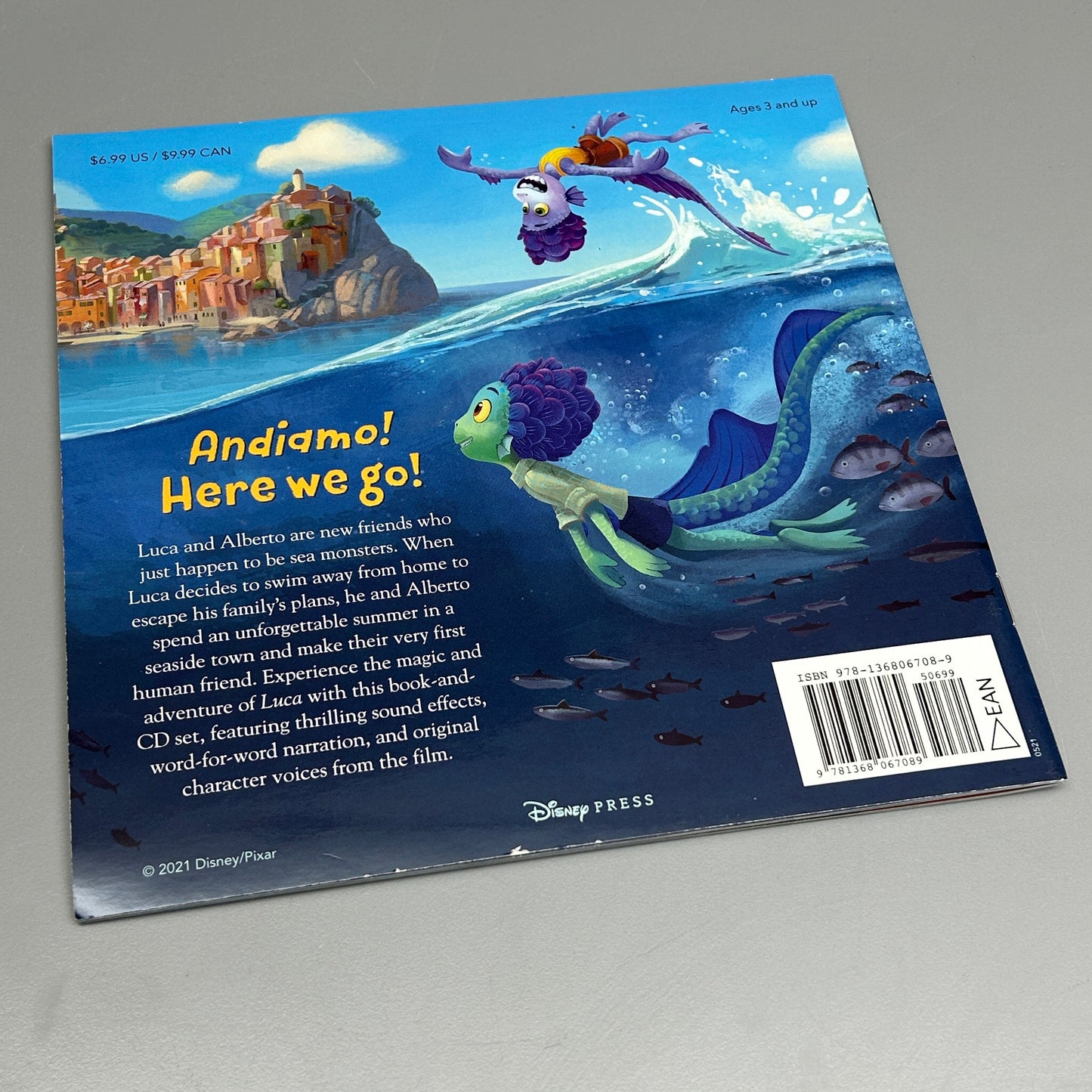 DISNEY PIXAR 10-PK! Luca Read-Along Storybook and CD Paperback Books (AS-IS)