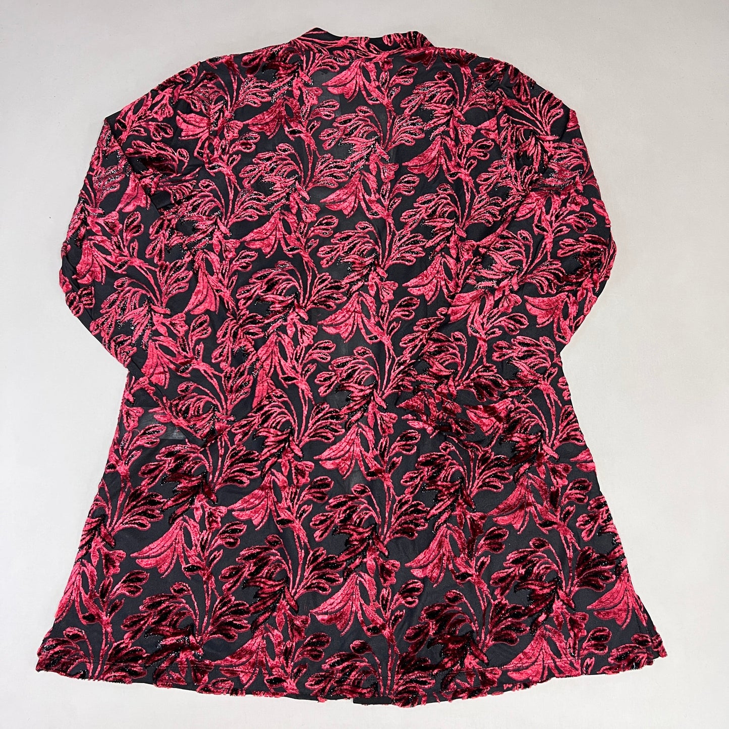 SUSAN GRAVER Knit Cardigan & Tank Set Women's Sz M Red / Black A384258E97551 (New)