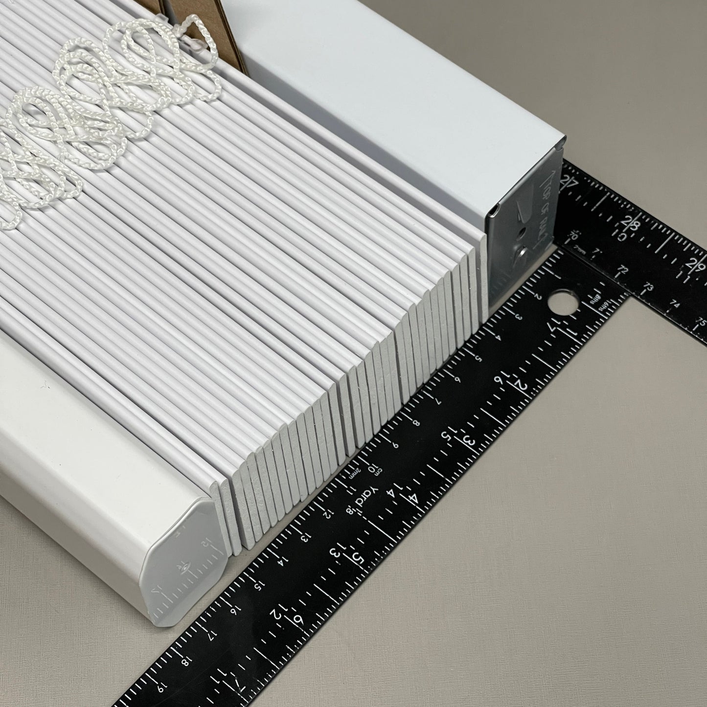 2-PACK! ILM 2" Faux Wood Blinds 28" W (27.5" actual) x 60" L White (New)