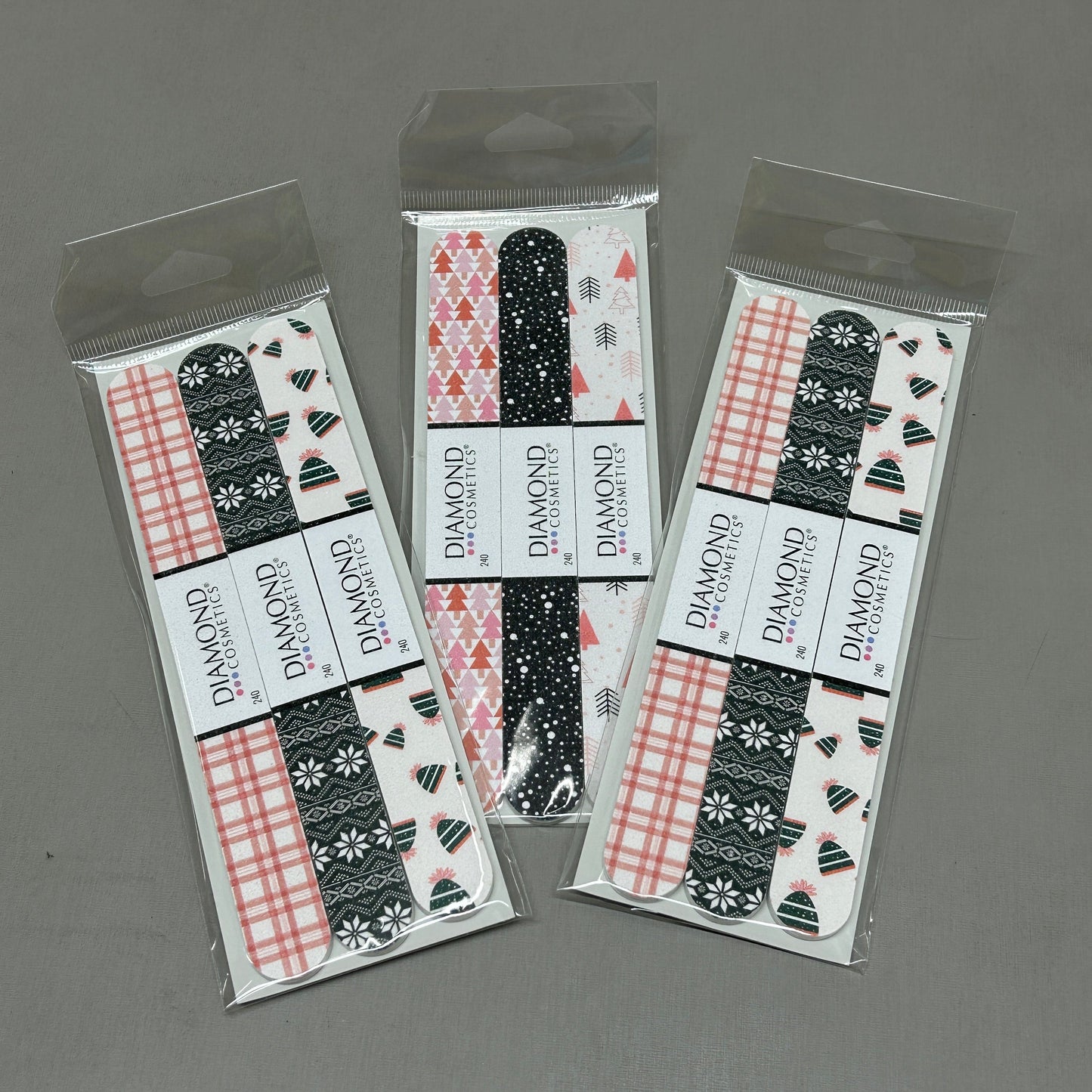 DIAMOND COSMETICS 3 Packs of 3! Holiday Nail Files Multiple Prints 85386DT (New)